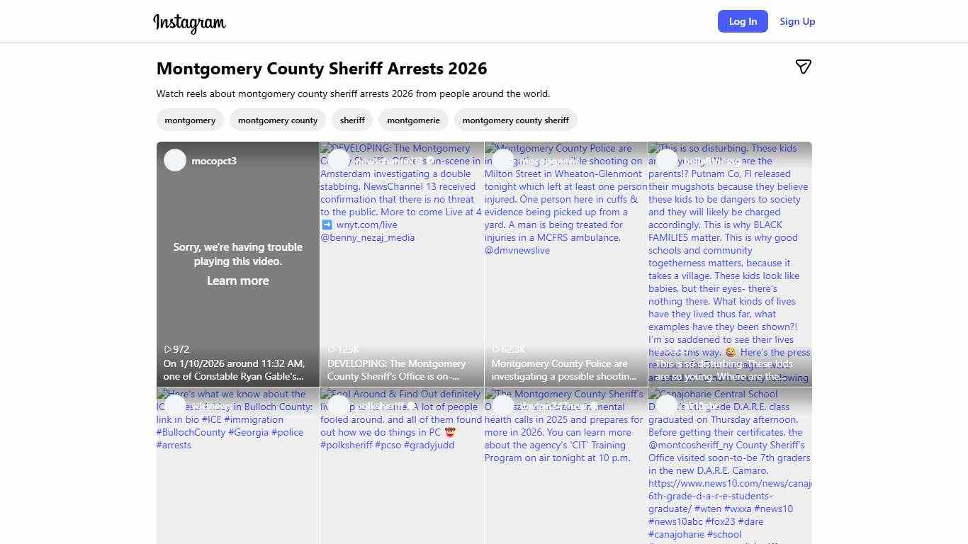 Montgomery County Sheriff Arrests 2026
