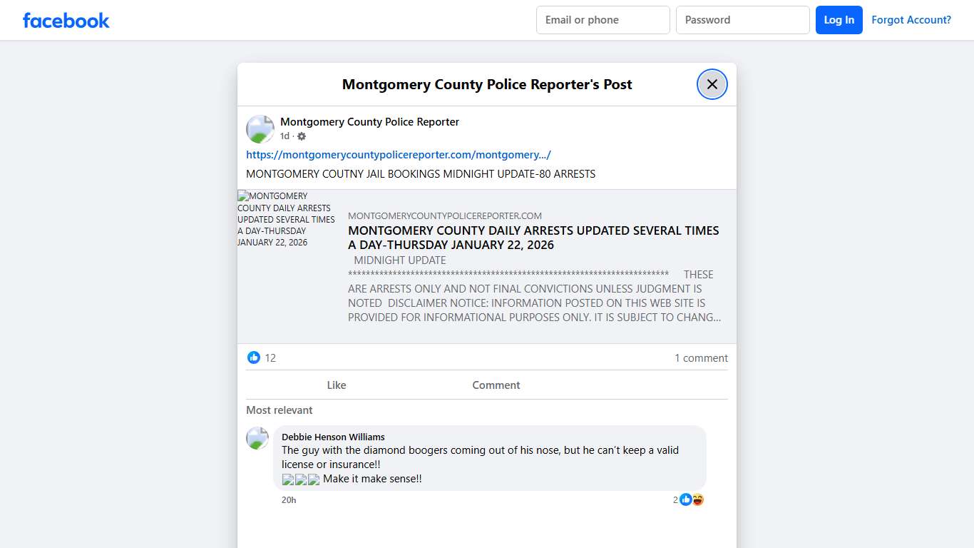 https://montgomerycount... - Montgomery County Police Reporter Facebook